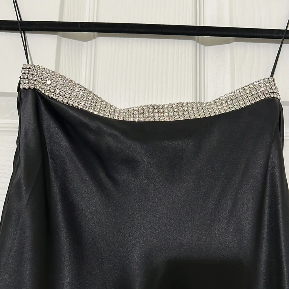 NWT - Michael Lo Sordo Stellers Bias Maxi Black Silk Skirt (Australia 6) - Picture 5 of 15